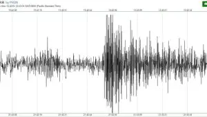 Seismograph - indicating an earthquake
